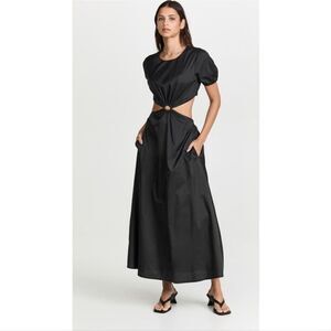 STAUD Calypso Dress Cut-Out Womens Black Size L